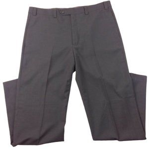 Lauren Ralph Lauren Dress Pants/Slacks Flat Front Straight Leg Gray Checks